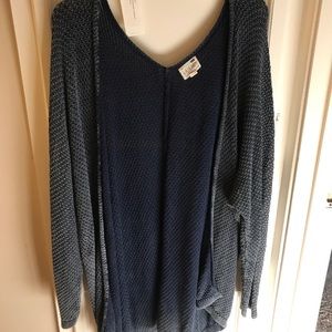Blue over sized cardigan